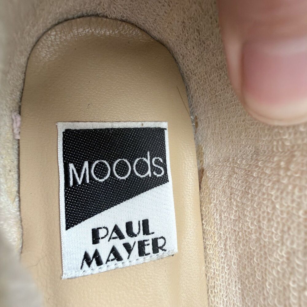 paul mayer moods yellow artisan floral smoking loafers square toe slip on size 8 - Picture 4 of 8
